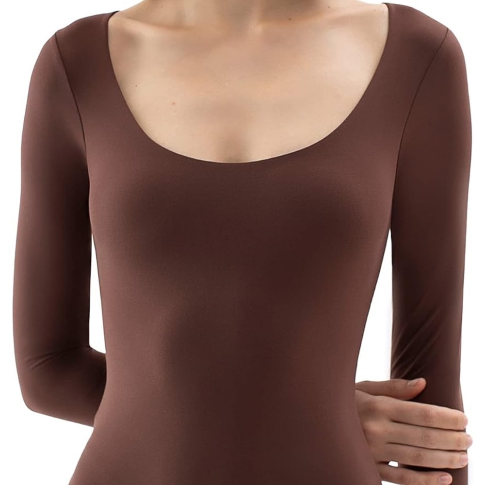 Brown long sleeve bodysuit